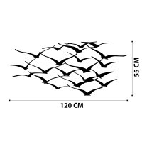 Tablou din metal Herd Negru 120x55 cm - 6