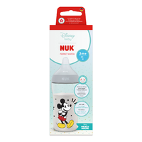 Biberon cu tetina din silicon Perfect Match, Mickey, flux M, 3+ luni, 260 ml, Nuk - 1