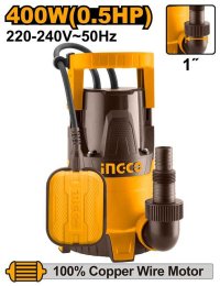Pompa submersibila INGCO SPC4008 - 400W, 117L/min, 8m, apa curata - 2