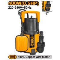 Pompa submersibila INGCO SPC4008 - 400W, 117L/min, 8m, apa curata - 1