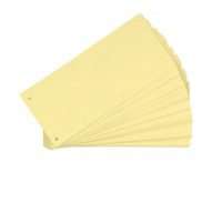 Set Separatoare Carton Oxford Galbene 10.5x24cm, 190g/mp, 100 File - 1