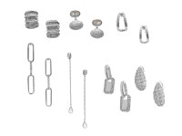 Cercei ALDO argintii, PARTY ESSENTIALS 973, din metal - 1