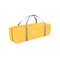 Patut pliant Lionelo Sven Plus Yellow Scandi cu doua nivele, cu arcada jucarii, masuta de infasat, vibratii, melodii  conform cu standardele europeane de securitate EN716 si EN12221 - 6