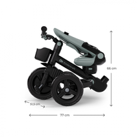 Tricicleta pentru copii Kinderkraft Aveo 2 Plus Green pliabila, cu scaun reglabil si reversibil, suport picioare, controlul directiei - 5
