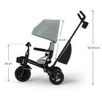 Tricicleta pentru copii Kinderkraft Aveo 2 Plus Green pliabila, cu scaun reglabil si reversibil, suport picioare, controlul directiei - 6