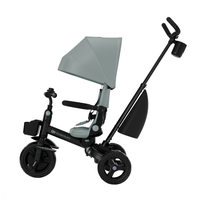 Tricicleta pentru copii Kinderkraft Aveo 2 Plus Green pliabila, cu scaun reglabil si reversibil, suport picioare, controlul directiei - 10