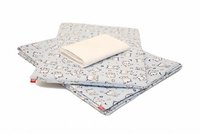 Lenjerie pat copii 3 piese Baby Bear albastru KidsDecor din bumbac 70x110 cm 75x100 cm - 8
