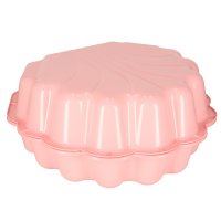 Cutie de nisip si piscina 2 in 1 pentru copii, Ikonka, cu baza antiderapanta, constructie solida, margini rotunjite, model Scoica XXL, Pink - 1