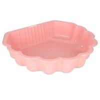 Cutie de nisip si piscina 2 in 1 pentru copii, Ikonka, cu baza antiderapanta, constructie solida, margini rotunjite, model Scoica XXL, Pink - 2