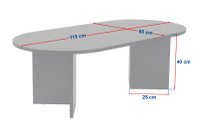 Masuta de cafea, Hanah Home, pal melaminat, pin atlantic, 119x60x40 cm - 1