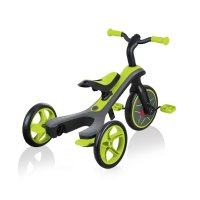 Tricicleta pentru copii Globber Explorer 4 in 1 Verde cu control parental, de la 10 luni, parasolar anti UV ajustabil, suport de picioare detasabil, scaun ajustabil pe inaltime - 3