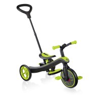 Tricicleta pentru copii Globber Explorer 4 in 1 Verde cu control parental, de la 10 luni, parasolar anti UV ajustabil, suport de picioare detasabil, scaun ajustabil pe inaltime - 7