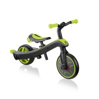 Tricicleta pentru copii Globber Explorer 4 in 1 Verde cu control parental, de la 10 luni, parasolar anti UV ajustabil, suport de picioare detasabil, scaun ajustabil pe inaltime - 9