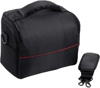 Geanta pentru umar REDQUIT , pentru camera foto DSLR, impermeabila, rezistenta la uzura, negru/rosu, 26 x 19 x 14 cm - 4