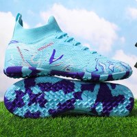 Ghete de fotbal MBrands, 8.3 cu glezna pentru teren sintetic, culoare turcoaz - 7