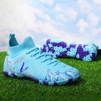 Ghete de fotbal MBrands, 8.3 cu glezna pentru teren sintetic, culoare turcoaz - 6