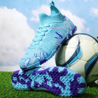 Ghete de fotbal MBrands, 8.3 cu glezna pentru teren sintetic, culoare turcoaz - 4