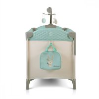 Patut pliabil de calatorie 3in1 Cangaroo Indiana Mint cu 2 nivele si accesorii complete - 3