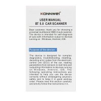 Diagnoza auto OBD2 KONNWEI KW901, Bluetooth 5.0, Buton ON-OFF, compatibil Android iOS, ELM 327 OBDII, Negru/Rosu - 7