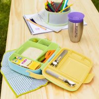 Cutie Bento Lunch Munchkin cu ustensile din inox 18L+ green - 4
