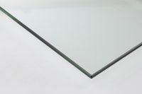Masuta laterala Cross, sticla transparenta si baza cromata, 55 x 55 x 45 cm - 5