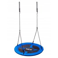 Leagan tip cuib pentru copii XXL 95 cm,cadru din otel,husa impermeabila si rezistenta din material Oxford 600D,greutate suportata 150 kg Neo-Sport Albastru - 8