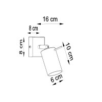 Aplica perete Ring Gri 8x16x8 cm - 4