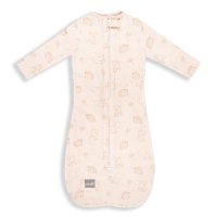 Sleepee Saculet Swaddle din bumbac cu caciulita, Animale de Epoca Cream - 2