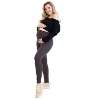 Colanti, Pentru gravide, Cu talie speciala, Certificati Oeko Tex Standard 100, Din bumbac si elastan, Masura XXL, Maro - 1