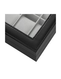 Cutie pentru ceasuri, Songmics, capacitate 20.2 x 25.5 x 7.8 cm, JWB010BK, Gri - 5