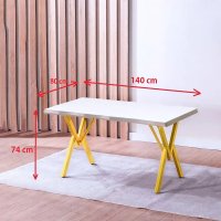 Masă de bucatarie Barton Alba din MDF - 1