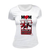 Tricou Dama White DC Comics - Mom Badass as Harley Quinn - S - 1