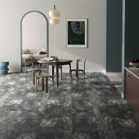 Gresie Bologna Dark Grey, 60 x 120 cm, portelanata, rectificata, mata, antiderapanta, aspect ciment - 2
