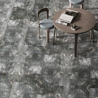 Gresie Bologna Dark Grey, 60 x 120 cm, portelanata, rectificata, mata, antiderapanta, aspect ciment - 3