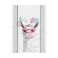 Saltea de infasat Ceba Baby Basic Crazy Lama, 50x70 cm, Moale si Impermeabila, Fara BPA - 1
