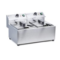 Friteuza electrica profesionala dubla 2x8 litri, inox, 2x3500W, Hendi Mastercook - 1