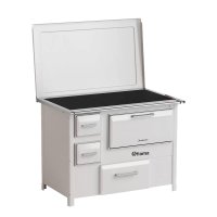 Soba de gatit si incalzit FIAMA SD 9 SL D, 7 kW, cu cuptor si plita, evacuare dreapta, alb - 1