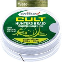 Fir Textil Climax Cult Huntersbraid Sinking Hooklink Weed Green, 20m (Rezistenta: 30 lbs) - 7