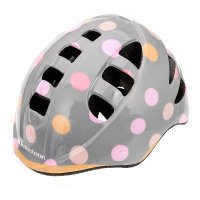 Casca pentru copii S 48-52 cm cu puncte roz - 1