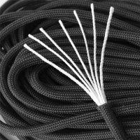Sfoara paracord IdeallStore®, Adventure Survival, 30 metri, negru, 200 g - 4