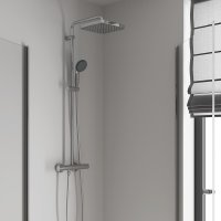 Coloana cabina dus Grohe Vitalio Start, palarie patrata 25 cm, baterie cu termostat-26696000 - 1