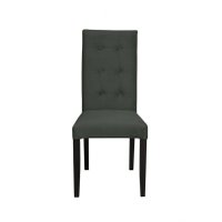 Scaun living TEO LUX, picioare lemn wenge, stofa gri inchis, 46x60x98 cm - 1