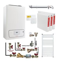 Pachet complet pentru apartament cu 2 camere, centrala termica Immergas Victrix TERA 24/28 V3, 24 kW, kit evacuare inclus - 1