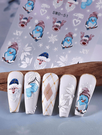 Sticker pentru decorarea unghiilor iarna/Craciun SWO-51 - SWH-048 - 1