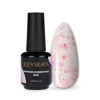 Diamonds Rubber Base Kievskaya Nr. 04 15ml | Bază rubber color cu particule roz - 1