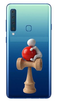 Kendama profesionala, Bila din lemn, Samurai + Sticker pentru telefon, 94KD - 8