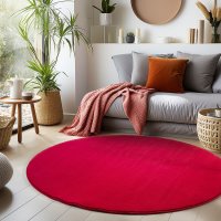 Covor Sky V1 Rosu 120x120cm - Design Modern si Confortabil - 1