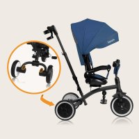 Tricicleta Multifunctionala Lionelo Tris Plus Albastru - Ultrapliabila si Reversibila - 30