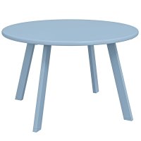 Outsunny Masa de Cafea Rotunda pentru Exterior, Ø 70 x 42 cm, Cadrul Metalic Albastru, Picioruse Antiderapante - 1