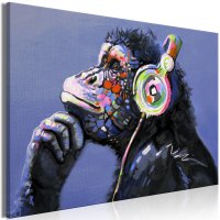 Tablou - Musical Monkey (1 Part) Wide 90x60 cm - 1